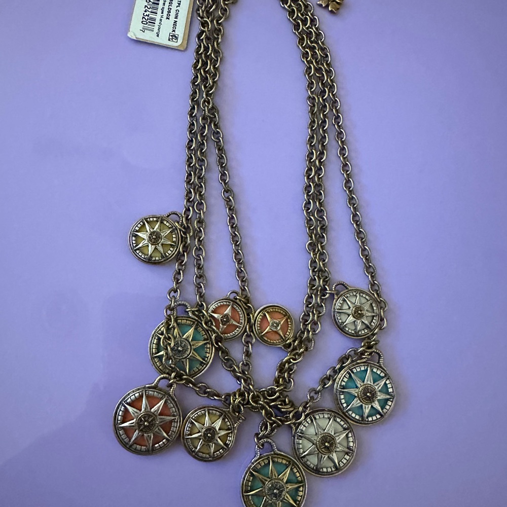 Patricia Nash Multi-Color Star Pendant Necklace